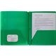 Business Source Letter Portfolio - 8 1/2" x 11" - 50 Sheet Capacity - 3 x Prong Fastener(s) - 2 Pocket(s) - Green - 1 Each