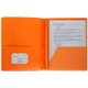 Business Source Letter Portfolio - 8 1/2" x 11" - 50 Sheet Capacity - 3 x Prong Fastener(s) - 2 Pocket(s) - Orange - 1 Each