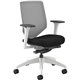 HON Solve Chair - Black Fabric Seat - Fog Mesh Back - Designer White Frame - Mid Back - Black