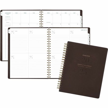 At-A-Glance Signature Collection Planner - Large Size - Professional - Julian Dates - Weekly, Monthly - 13 Month - January 2025 