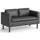 HON Parkwyn Loveseat - 53.5" x 26.8"29" - Material: Polyurethane - Finish: Black