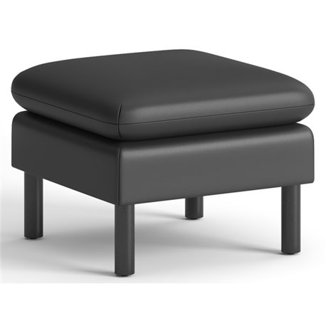 HON Parkwyn Ottoman - 24" x 23"17.8" - Material: Polyurethane - Finish: Black