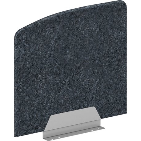 HON HUVDSSE2024 Privacy Screen - 23.3" Width x 20" Height - Silver Frame - Polyethylene Terephthalate (PET) - Dark Gray