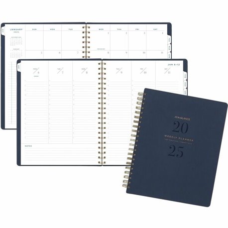 At-A-Glance Signature Collection Planner - Large Size - Julian Dates - Weekly, Monthly - 13 Month - January 2025 - January 2026 