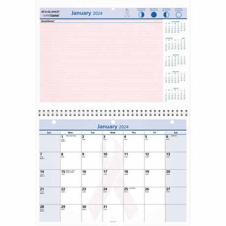 At-A-Glance Standard Diary Reminder - Small Size - Business - Julian Dates - Daily - January 2024 - December 2024 - 1 Day Single