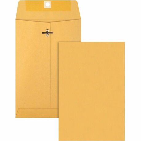 Business Source Heavy-duty Metal Clasp Envelopes - Clasp - 55 - 6" Width x 9" Length - 28 lb - Clasp - Kraft - 100 / Box - Kraft