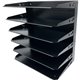 Huron Horizontal Slots Desk Organizer - 6 Compartment(s) - Horizontal - 15" Height x 15" Width x 8.7" Depth - Durable, Label Hol