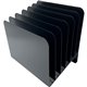 Huron Slanted Vertical Slots Desktop Organizer - 8 Compartment(s) - Vertical - 10" Height x 9.8" Width x 11" Depth - Durable - B