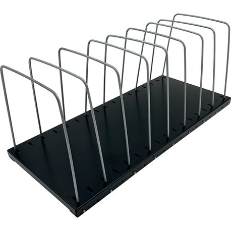 Huron Metal Wire Vertical Slots Organizer/Sorter - 8 Compartment(s) - Vertical - 7.5" Height x 18.3" Width x 8" Depth - Black - 