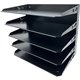 Huron Horizontal Slots Desk Organizer - 5 Compartment(s) - Horizontal - 15" Height x 15" Width x 8.8" Depth - Durable, Label Hol