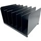 Huron 6-slot Vertical Book Rack - 6 Compartment(s) - Vertical - 9" Height x 15" Width x 11" Depth - Durable - Black - Steel - 1 