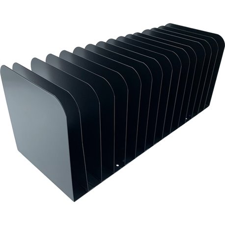 Huron 15-slot Vertical Message Rack - 15 Compartment(s) - Vertical - 6.5" Height x 16" Width x 16.3" Depth - Durable - Black - S