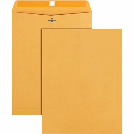 Business Source Heavy-duty Clasp Envelopes - Clasp - 93 - 9 1/2" Width x 12 1/2" Length - 28 lb - Clasp - Kraft - 100 / Box - Kr