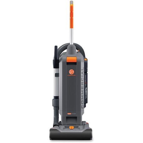 Hoover HushTone 13Plus Upright Vacuum - 1200 W Motor - Bagged - Filter, Nozzle, Brushroll - 13" Cleaning Width - 40 ft Cable Len