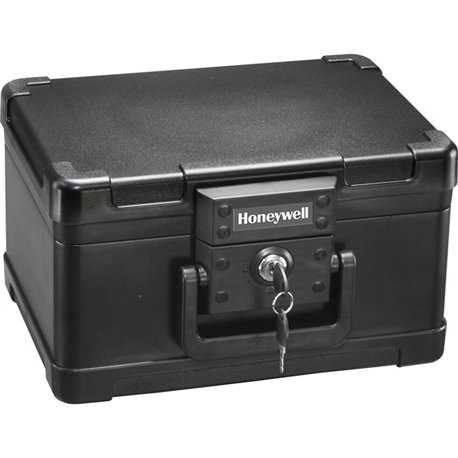 Honeywell 1101 Molded Fire Chest (.15 cu ft.) - 0.15 ft� - Key Lock - Water Proof, Fire Proof - for Document, Digital Media, Hom