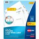 Avery Big Tab Tab Divider - 100 x Divider(s) - 5 - 5 Tab(s)/Set - 8.5" Divider Width x 11" Divider Length - 3 Hole Punched - Whi