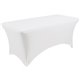 Iceberg Stretch Fabric Table Cover - 72" Length x 30" Width - Polyester, Spandex - White - 1 Each