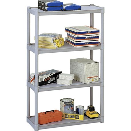 Iceberg Rough 'N Ready 4-Shelf Open Storage System - 32" x 13" x 54" - 4 x Shelf(ves) - 300 lb Load Capacity - Scratch Resistant