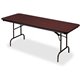 Iceberg Premium Wood Laminate Folding Table - Melamine Rectangle Top - Traditional Style - 300 lb Capacity - 72" Table Top Lengt