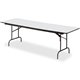 Iceberg Premium Wood Laminate Folding Table - Gray, Melamine Top - 96" Table Top Width x 30" Table Top Depth - Wood Top Material