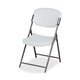 Iceberg Rough 'N Ready Folding Chair - Platinum Polyethylene Seat - Steel Frame - Platinum - 1 Each