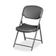 Iceberg Rough 'N Ready Folding Chair - Charcoal Polyethylene Seat - Steel Frame - Charcoal - 1 Each