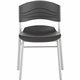 Iceberg CafeWorks Cafe Chairs, 2-Pack - Black Polyethylene Seat - Polyethylene Back - Powder Coated Steel Frame - Four-legged Ba