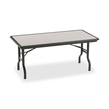 Iceberg IndestrucTable Folding Table - For - Table TopRectangle Top - 1500 lb Capacity - 96" Table Top Length x 30" Table Top Wi