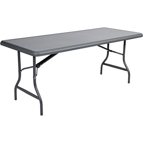 Iceberg IndestrucTable TOO 1200 Series Folding Table - For - Table TopRectangle Top - Round Leg Base - Contemporary Style - 1200