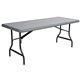 Iceberg IndestrucTable TOO 1200 Series Folding Table - For - Table TopRectangle Top - Round Leg Base - 1200 lb Capacity - 96" Ta