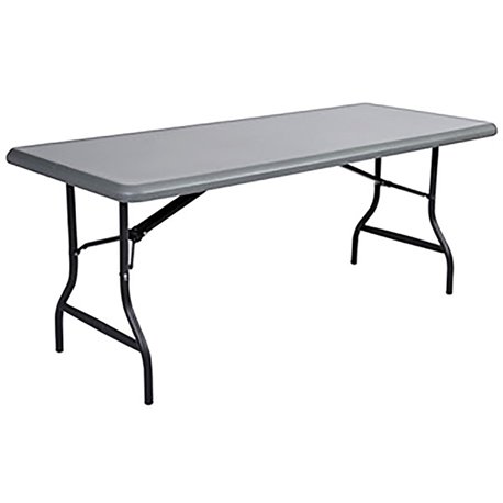 Iceberg IndestrucTable TOO 1200 Series Folding Table - For - Table TopRectangle Top - Round Leg Base - 1200 lb Capacity - 96" Ta