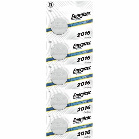 Energizer Industrial 2016 Lithium Batteries, 2016 Energizer Industrial Lithium Batteries, 5 Pack - For Digital Thermometer, Gluc