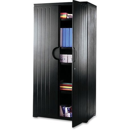 Iceberg Officeworks 4-Shelf Storage Cabinet - 36" x 22" x 72" - 4 x Shelf(ves) - 125 lb Load Capacity - Key Lock, Scratch Resist