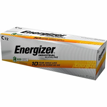 Energizer Industrial C Batteries, C Cell Energizer Industrial Alkaline Batteries - For Electronics, Construction, Facility Maint
