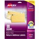 Avery Easy Peel Return Address Labels - 2/3" Width x 1 3/4" Length - Permanent Adhesive - Rectangle - Laser - Clear - Film - 60 