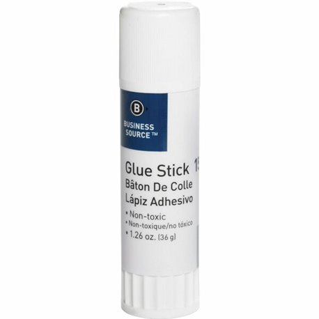 Business Source Glue Stick - 1.26 oz - 1 Each - White