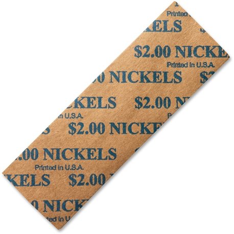 ICONEX Color-coded Flat Coin Wrappers - Total $2.00 in 5� Denomination - Color Coded, Sturdy - Kraft Paper - Blue - 1000 / Pack