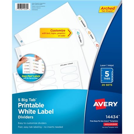 Avery Kids Gear Durable Labels - Permanent Adhesive - Rectangle - Laser, Inkjet - Assorted, Green, Blue - Film - 4 / Sheet - 90 