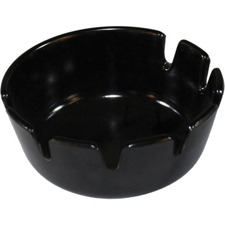 Impact Tabletop Ash Tray - Round - Heat Resistant, Lightweight - 1.8" Height x 4.8" Width - Plastic - Black - 1 Each