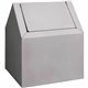 Impact Freestanding Sanitary Disposal Unit - Swing Lid - Freestanding - 11.5" Height x 9.4" Width x 9" Depth - Metal - White - 1