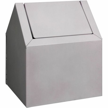 Impact Freestanding Sanitary Disposal Unit - Swing Lid - Freestanding - 11.5" Height x 9.4" Width x 9" Depth - Metal - White - 1