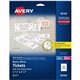 Avery Event Tickets with Tear-Away Stubs for Laser and Inkjet Printers, 1�" x 5�" - 1 3/4" Width x 5 1/2" Length - Laser, Inkjet