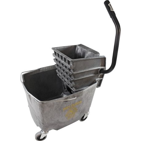 Impact 35 QT Side Press Mop Bucket Wringer Combo - 8.75 gal - Splash Resistant, Reinforced, Handle, Durable, Corrosion Resistant