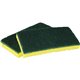 Impact Cellulose Scrubber Sponge - 0.9" Height x 3.2" Width x 6.3" Length - 5/Pack - Cellulose - Yellow, Green