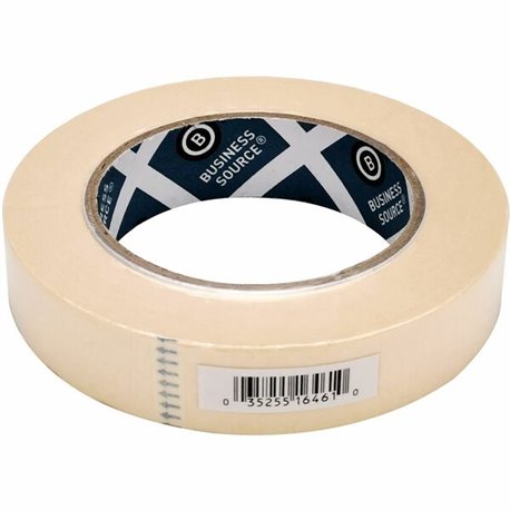 Business Source Utility-purpose Masking Tape - 60 yd Length x 1" Width - 3" Core - Crepe Paper Backing - For Bundling, Holding, 