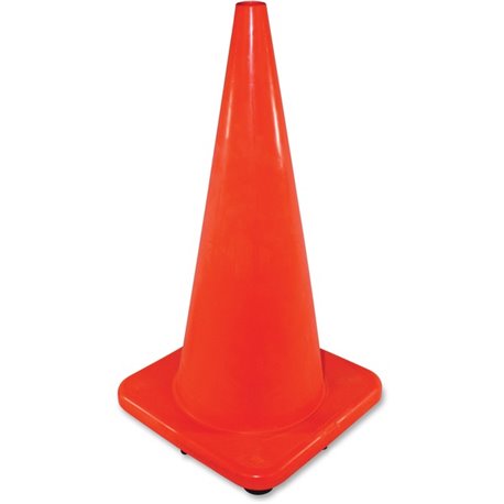 Impact Slim Safety Cone - 6 / Carton - 51.7" Width x 28" Height - Cone Shape - Rugged - Orange