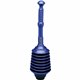 Impact Deluxe Professional Plunger - 2.75" Cup Diameter - Polyethylene - Dark Blue - Toilet - Splash Proof