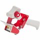 Business Source Pistol Grip Tape Dispenser - 3" Core - Adjustable Tension Mechanism - Red - 1 Each