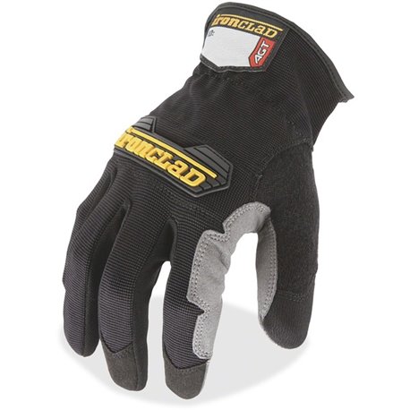 Ironclad WorkForce All-purpose Gloves - Large Size - Black, Gray - Impact Resistant, Abrasion Resistant, Durable, Reinforced - F