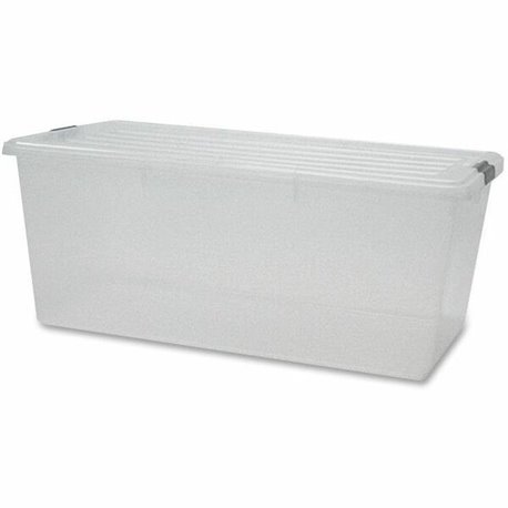 IRIS Clear Storage Boxes with Lids - External Dimensions: 31.5" Width x 17.8" Depth x 13" Height - 22.75 gal - Stackable - Polyp